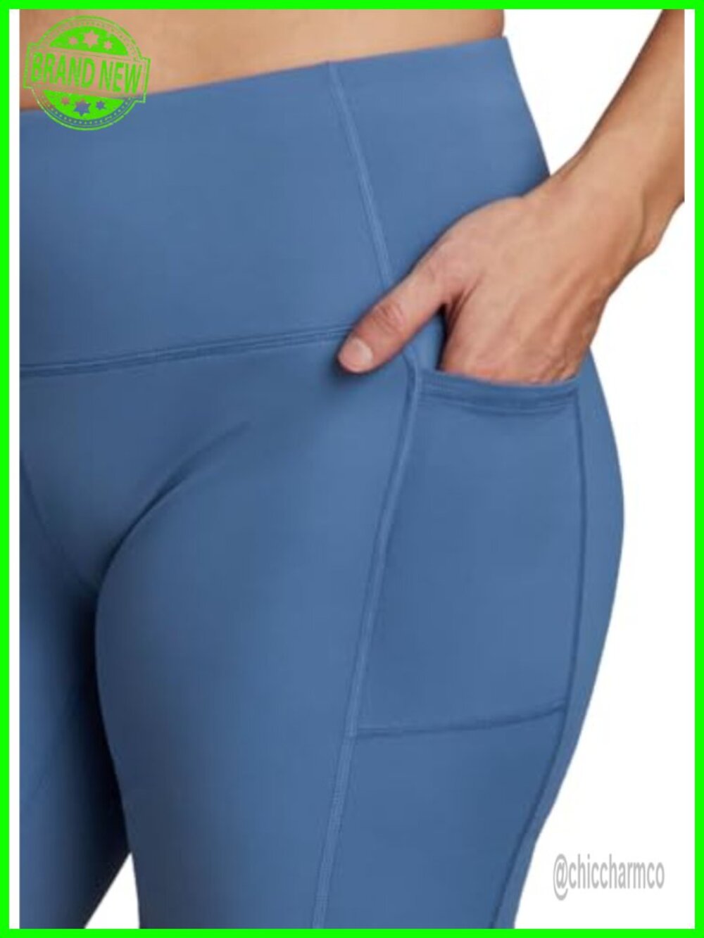 High Waisted Bike Shorts With Pockets - 7" Inseam Athletic Yoga Biker Shorts View 2